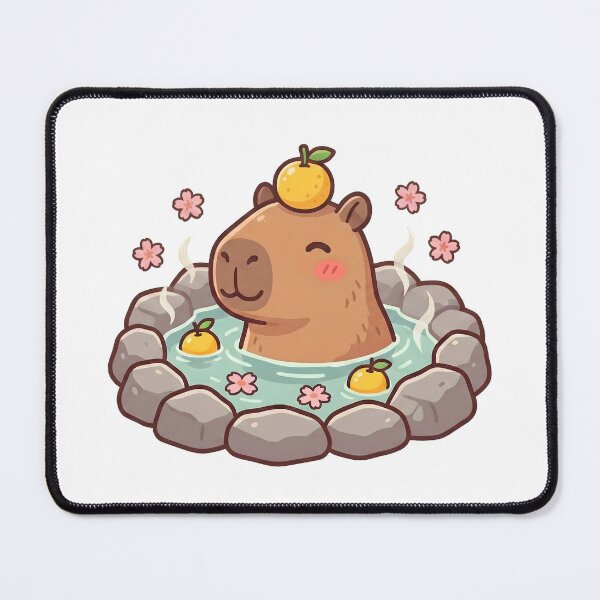 Item preview, Kawaii Capybara Onsen Hot Spring 4 designed and sold by The Sticker Place.