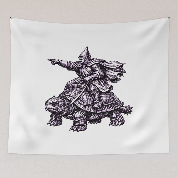Item preview, Retro Medieval Armored Turtle Rider T-Shirt – Vintage Renaissance Fantasy Knight Art, Funny Mythical Creature Y2K Grunge Tee designed and sold by pohapoha181.