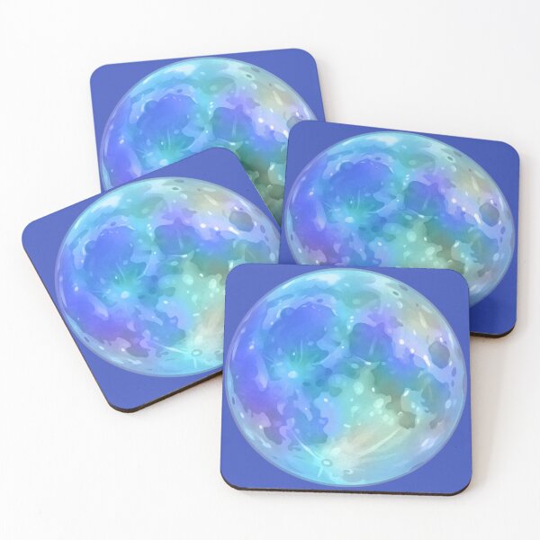Item preview, Anime Blue Moon Aesthetic Celestial Dreamcore Art V2 designed and sold by Crystal Moon.
