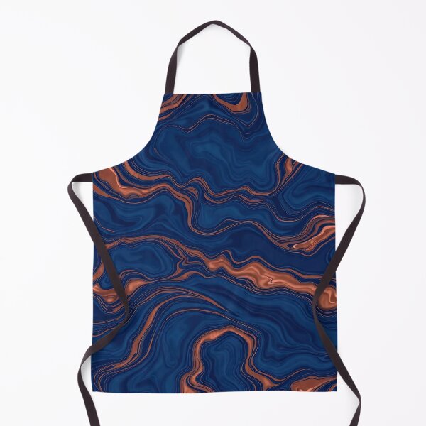 Item preview, Midnight Blue Copper Liquid Marble Pattern designed and sold by BrickByDream.