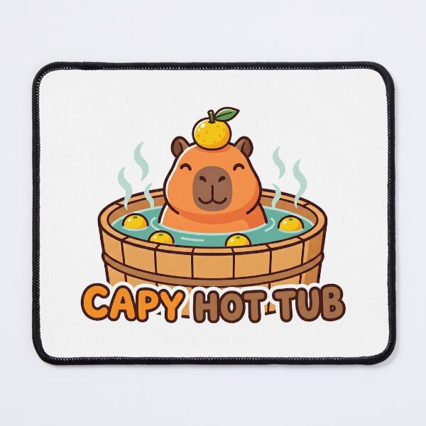 Item preview, Kawaii Capybara Onsen Hot Tub designed and sold by The Sticker Place.