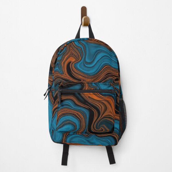 Item preview, Turquoise Copper Liquid Marble Abstract Flow designed and sold by BrickByDream.
