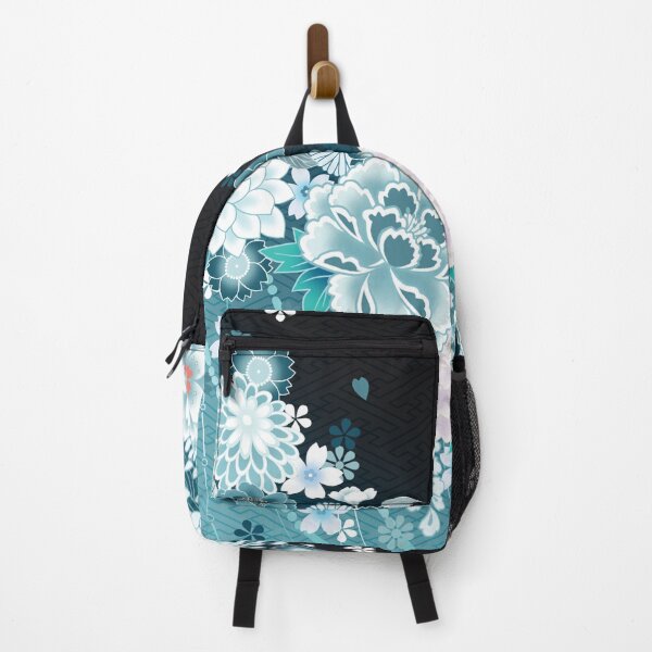 Item preview, Japanese Turquoise Night Floral Pattern designed and sold by Sanagiatelier.