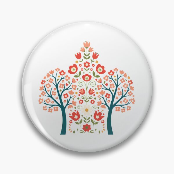 Item preview, Decorative Trees in Scandinavian Folk Art – by heidiannemorris © designed and sold by FOLK ART FUSION by heidiannemorris.