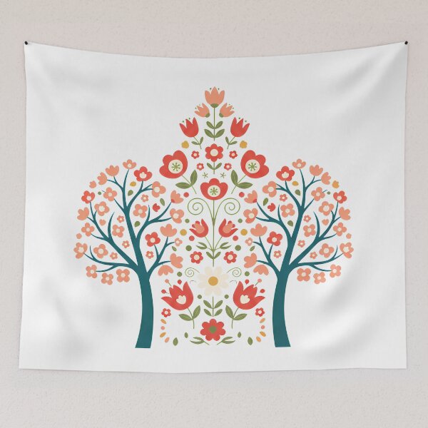 Item preview, Decorative Trees in Scandinavian Folk Art – by heidiannemorris © designed and sold by FOLK ART FUSION by heidiannemorris.