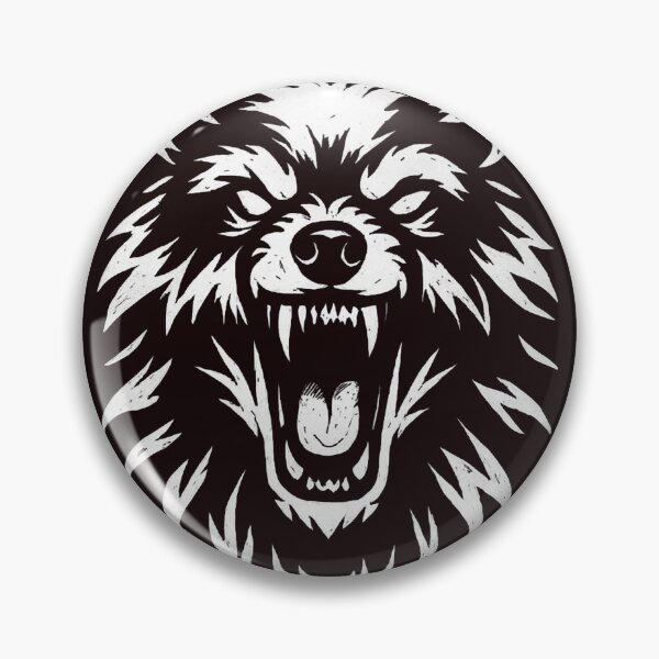 Item preview, Roaring Wolf Head  Bold Monochrome Design designed and sold by atlasouchen.