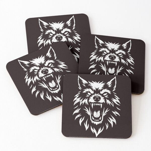 Item preview, Roaring Wolf Head  Bold Monochrome Design designed and sold by atlasouchen.