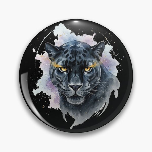 Item preview, Mystic Shadow Panther – Golden Eyes Watercolor Spirit Art designed and sold by MoonSoul Studio.