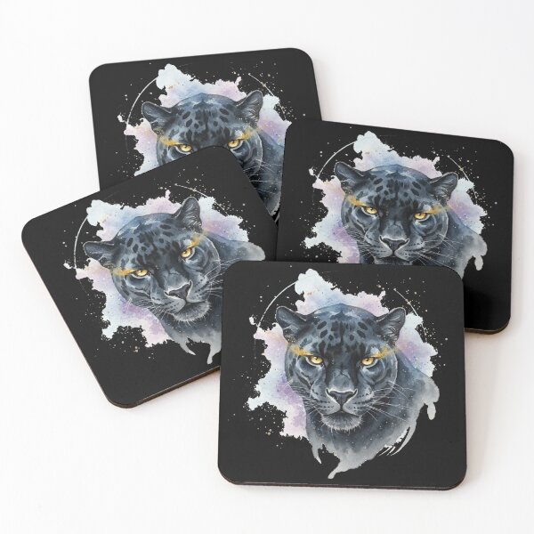Item preview, Mystic Shadow Panther – Golden Eyes Watercolor Spirit Art designed and sold by MoonSoul Studio.