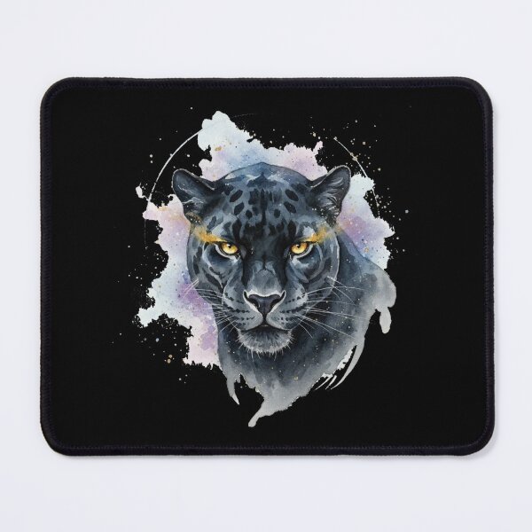 Item preview, Mystic Shadow Panther – Golden Eyes Watercolor Spirit Art designed and sold by MoonSoul Studio.