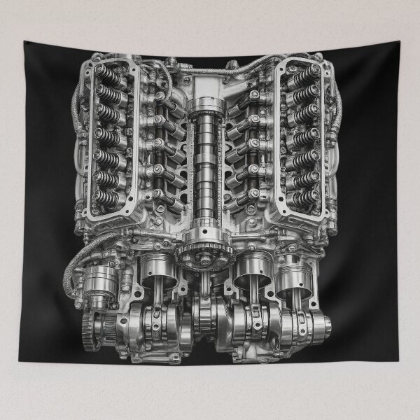 Item preview, Mechanical Heart: Chrome V8 Engine Detail designed and sold by Shirtaholism.