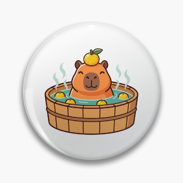 Item preview, Kawaii Capybara Onsen Hot Tub 2 designed and sold by The Sticker Place.