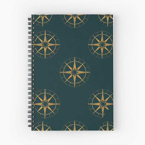Item preview, Emerald Gold Compass Seamless Pattern designed and sold by BrickByDream.