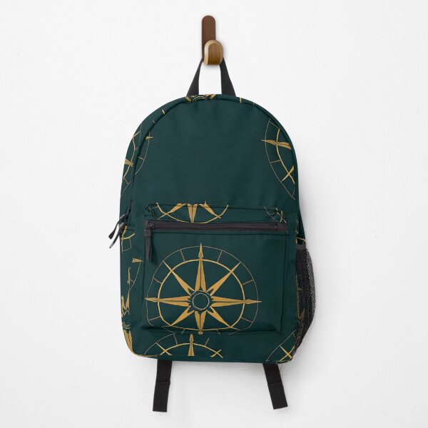 Item preview, Emerald Gold Compass Seamless Pattern designed and sold by BrickByDream.