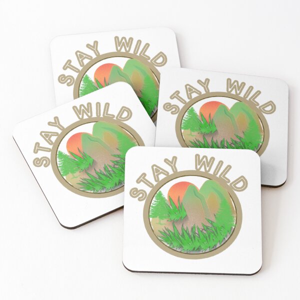 Artikelvorschau, Premium Retro Stay Wild Mountain Badge – Vintage Adventure Explorer entworfen und verkauft von The Urban Explorer.