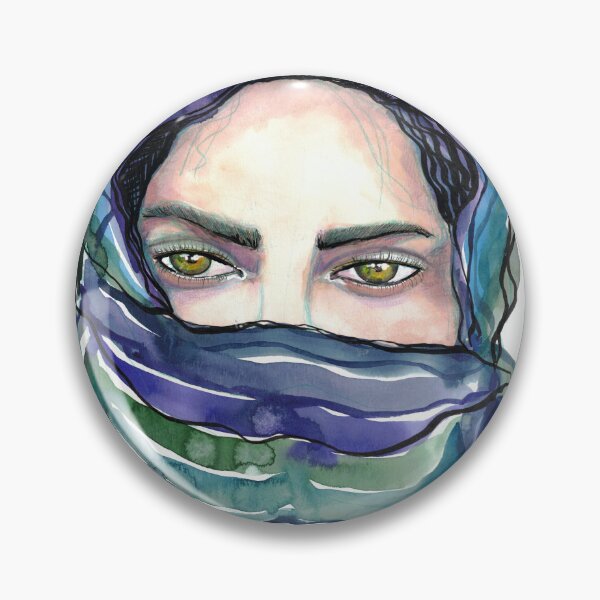 Item preview, Veiled Mystery - Mixed Media Watercolor Portrait designed and sold by Kerravan.