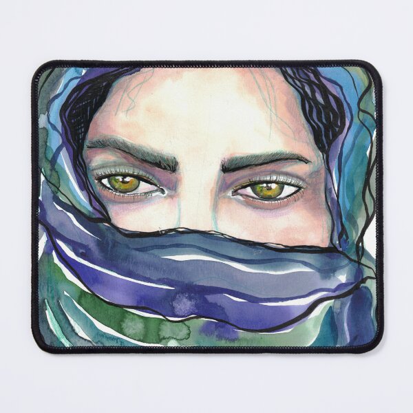 Item preview, Veiled Mystery - Mixed Media Watercolor Portrait designed and sold by Kerravan.