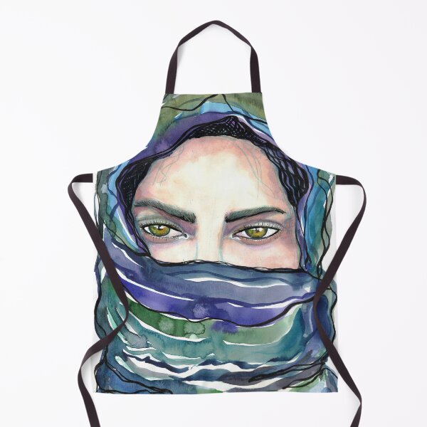 Item preview, Veiled Mystery - Mixed Media Watercolor Portrait designed and sold by Kerravan.