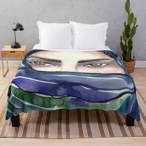 Item preview, Veiled Mystery - Mixed Media Watercolor Portrait designed and sold by Kerravan.