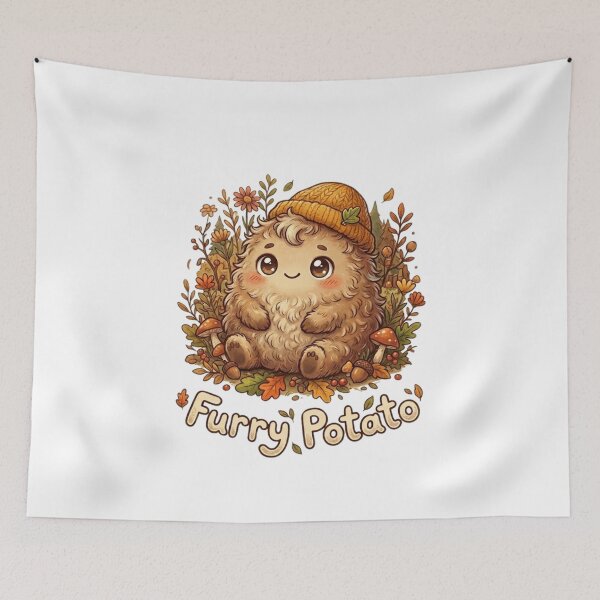 Item preview, Cottagecore Furry Potato – Cute Aesthetic Kawaii Spud designed and sold by Wear Sculpt.