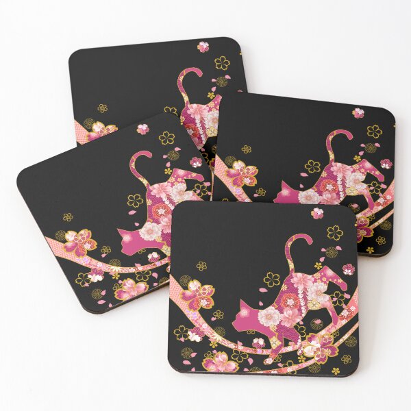 Item preview, Japanese Turquoise Night Floral Pattern designed and sold by Sanagiatelier.