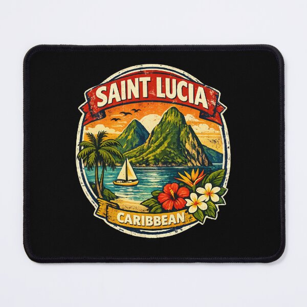Item preview, Saint Lucia Caribbean Retro Style designed and sold by scicilysimonee.