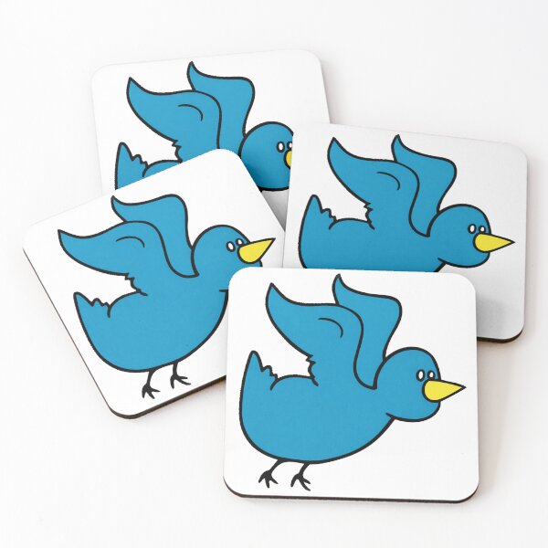 Artikelvorschau, Blauer Vogel Cartoon Illustration Fliegender Vogel Kinder entworfen und verkauft von RickE.