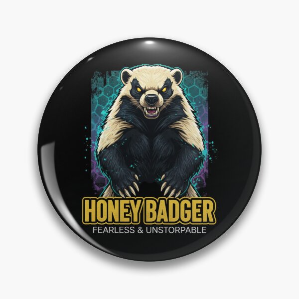 Item preview, Fearless Honey Badger Mascot - Unstoppable Savage Spirit Animal designed and sold by Wear Sculpt.