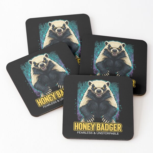 Item preview, Fearless Honey Badger Mascot - Unstoppable Savage Spirit Animal designed and sold by Wear Sculpt.