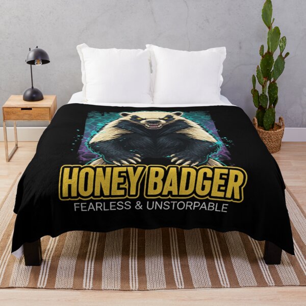 Item preview, Fearless Honey Badger Mascot - Unstoppable Savage Spirit Animal designed and sold by Wear Sculpt.