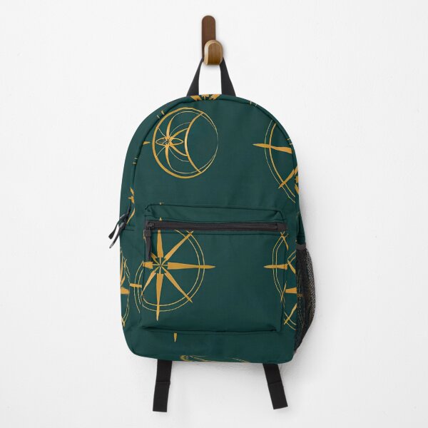Item preview, Dark Emerald Gold Compass Pattern designed and sold by BrickByDream.