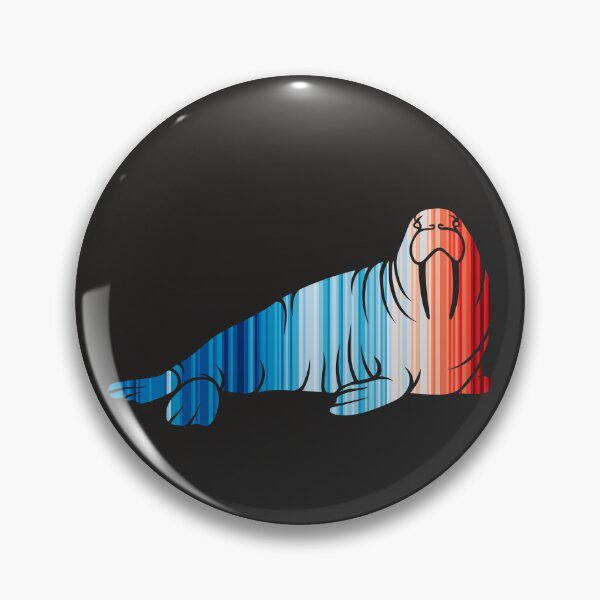 Item preview, Climate Change Stripes - Walrus outline designed and sold by Frank J. Art.