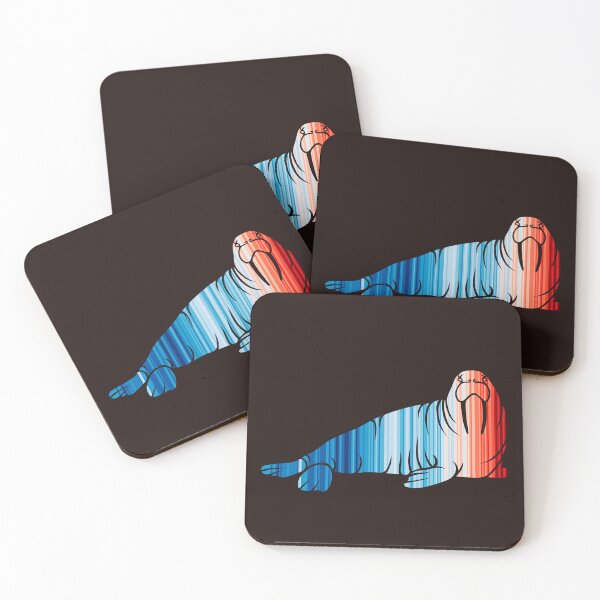 Item preview, Climate Change Stripes - Walrus outline designed and sold by Frank J. Art.