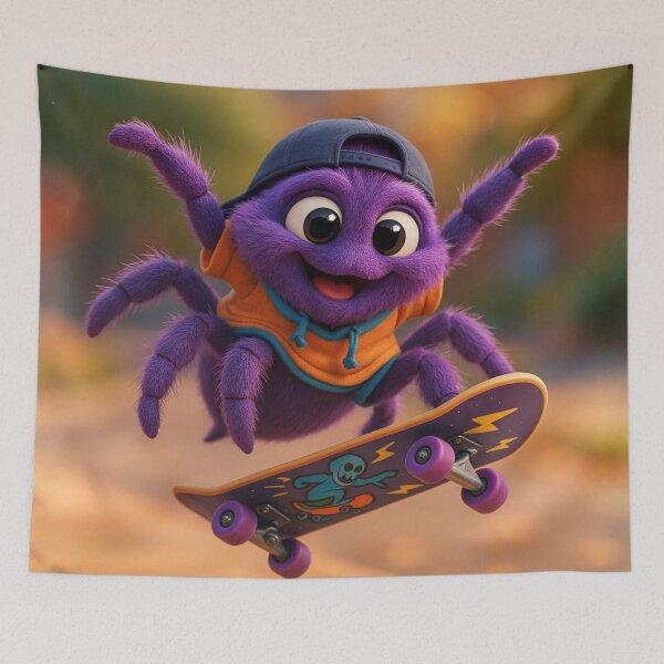 Item preview, Skater Purple Tarantula designed and sold by Sillytoe.