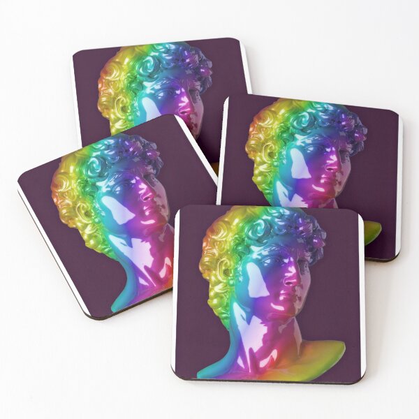 Item preview, Holographic Rainbow David Bust Design - Modern Classic Art Style designed and sold by Hipatye26.