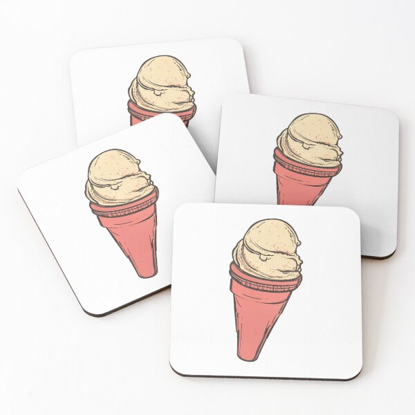Item preview, Coral Cone Topped With Two Scoops designed and sold by FWLKIT.