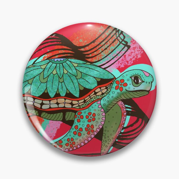 Item preview, Sea Turtle in Red and Sea Green designed and sold by Free-Spirit-Meg.