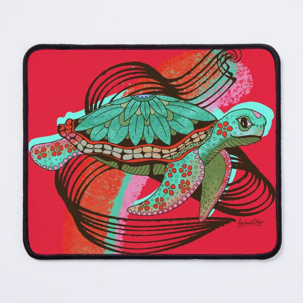 Item preview, Sea Turtle in Red and Sea Green designed and sold by Free-Spirit-Meg.