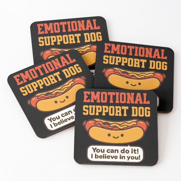 Item preview, Emotional Support Dog Cute Hot Dog Encouragement Shirt designed and sold by rvanderveken.