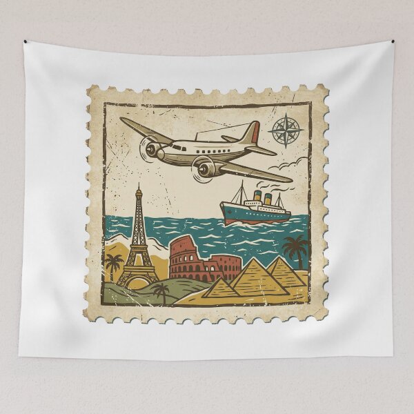 Item preview, Vintage Travel Stamp designed and sold by pictranoosa.