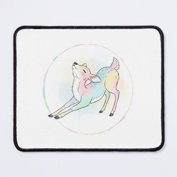 Item preview, Stretch Mode Deer – Cute Watercolor Animal Sticker designed and sold by MongOficial.