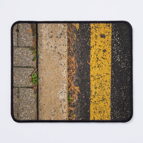 Item preview, Yellow Painted Line on Weathered Urban Asphalt designed and sold by ADAG-ART.