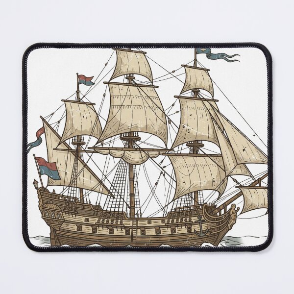 Item preview, Vintage Sailing Ship – Classic Maritime Travel Design designed and sold by pictranoosa.