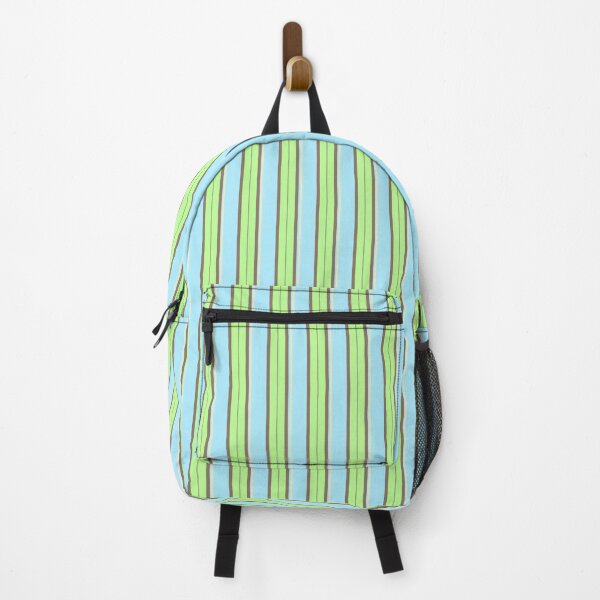 Item preview, blue and lime green vertical stripes pattern designed and sold by FatBirdie.