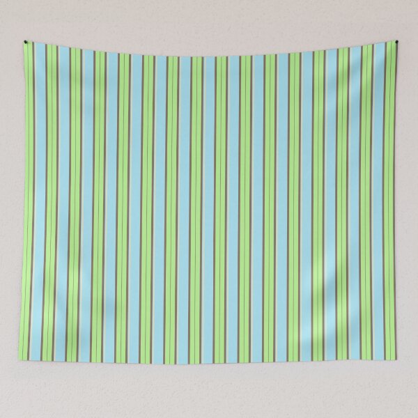 Item preview, blue and lime green vertical stripes pattern designed and sold by FatBirdie.