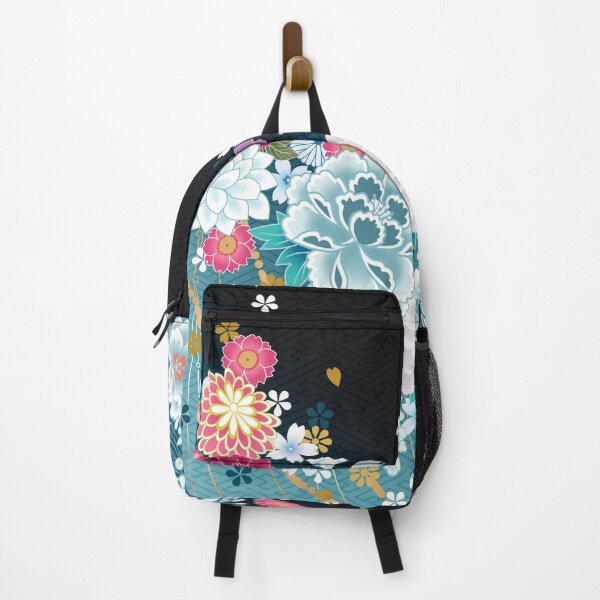 Item preview, Japanese Blue Night Chrysanthemum & Peony Floral Pattern designed and sold by Sanagiatelier.