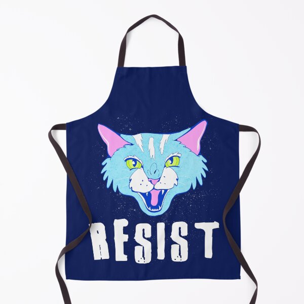 Item preview, Resist Blue Cat - Proud Radical Left Cat - proud progressive liberal cat designed and sold by crestfallenmermaid.