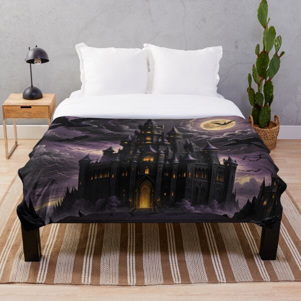 Item preview, Gothic Dark Castle Moonlight Raven Stormy Sky Illustration  designed and sold by RelinCreates.