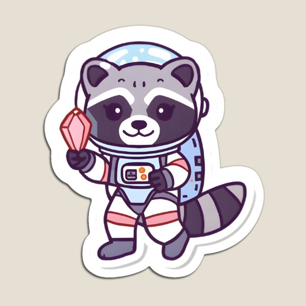 Item preview, Astronaut Raccoon designed and sold by StickersNPeels.