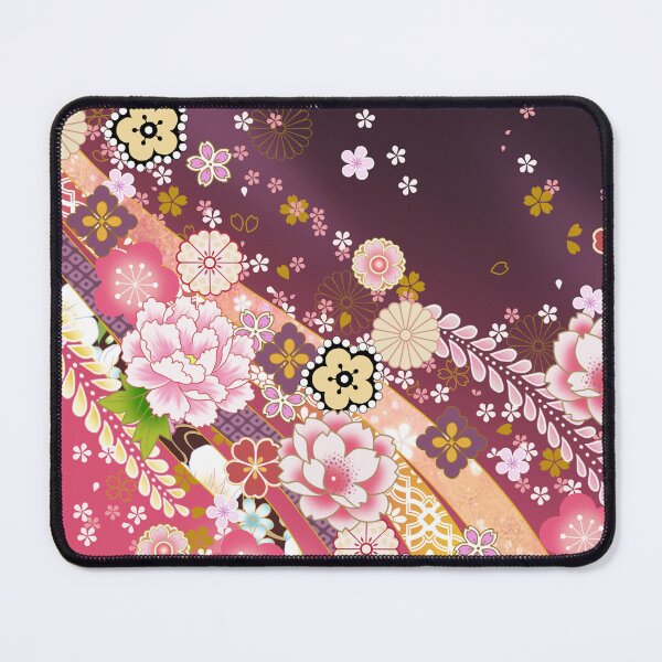 Item preview, Japanese Pink & Purple Chrysanthemum & Peony Floral Pattern designed and sold by Sanagiatelier.